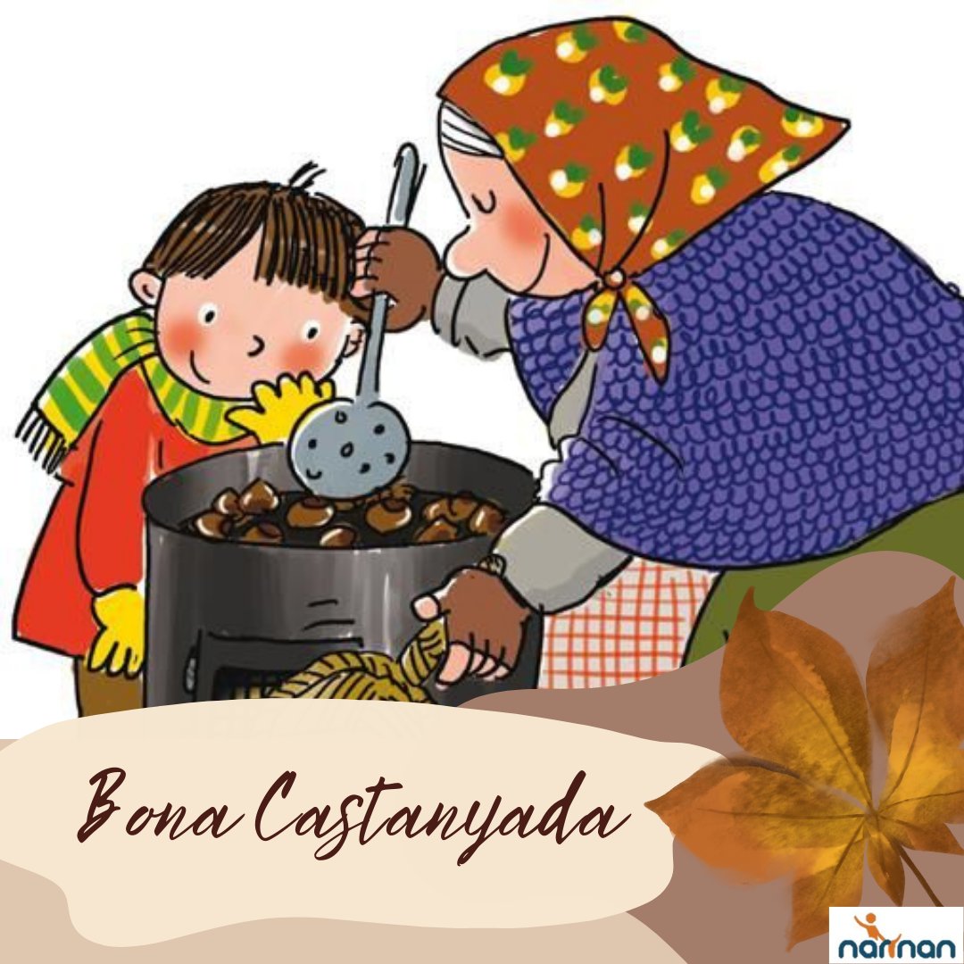 Narinan us desitja Bona #Castanyada!
 
“Quan ve el temps de collir castanyes
La castanyera, la castanyera,
Ven castanyes de la muntanya
A la plaça de la ciutat.

#infants #famílies #educació #Narinan #aprenemjugant #suportescolar #educacióprimària #reforçescolar  #voluntariat