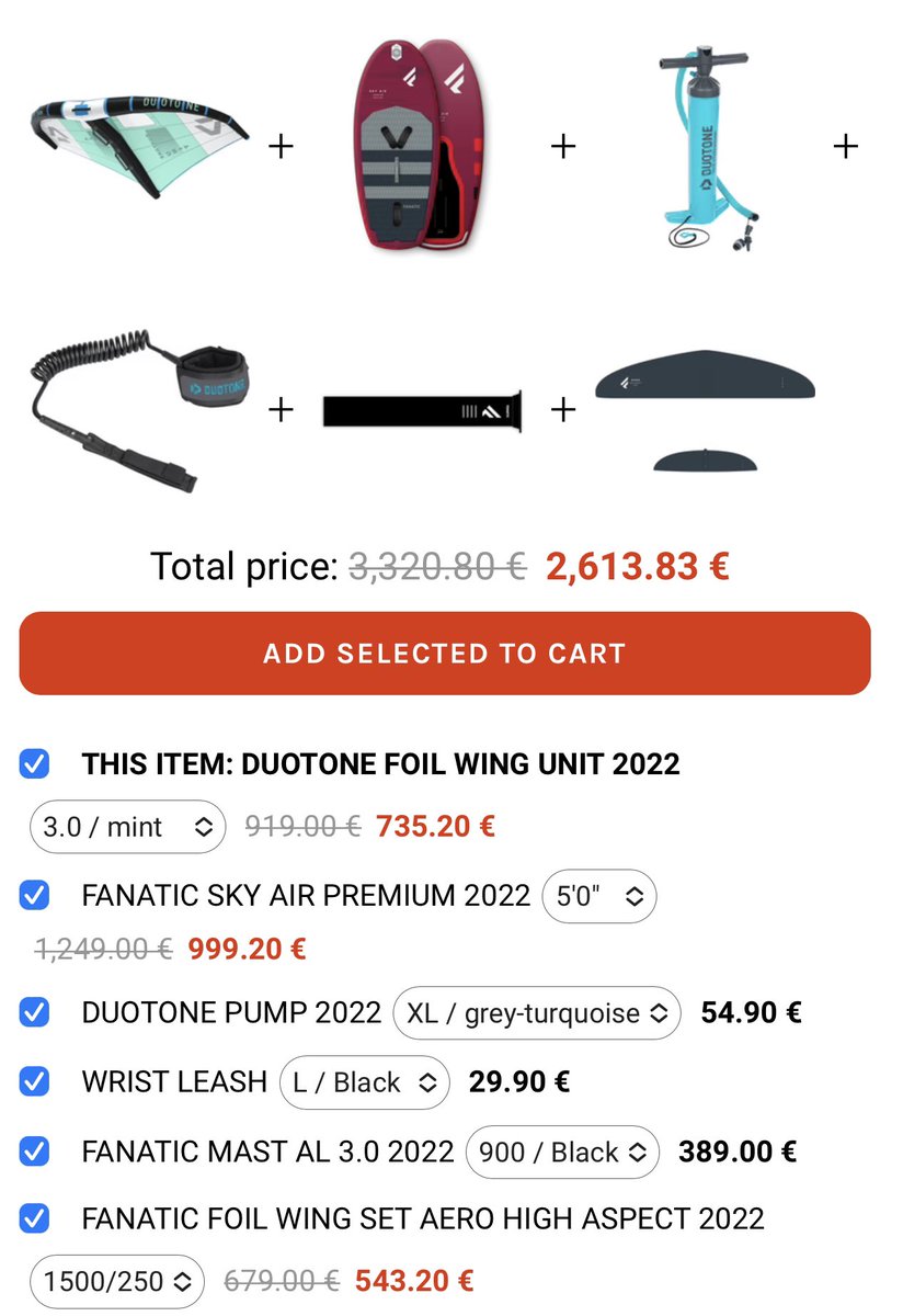 Surfnow_eu's tweet photo. No.1 Foil winging package -15% off!👍

https://t.co/G7nJ356Csi
#wingsurf #wing #wingfoil #wingsurfing https://t.co/PQh0HPNdl6