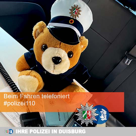 Auf der Heerstraße in #Duisburg haben wir nach einem Handyverstoß einen 40 Jahre alten Autofahrer angehalten. Wir schreiben eine Ordnungswdrigkeitenanzeige. #polizei110