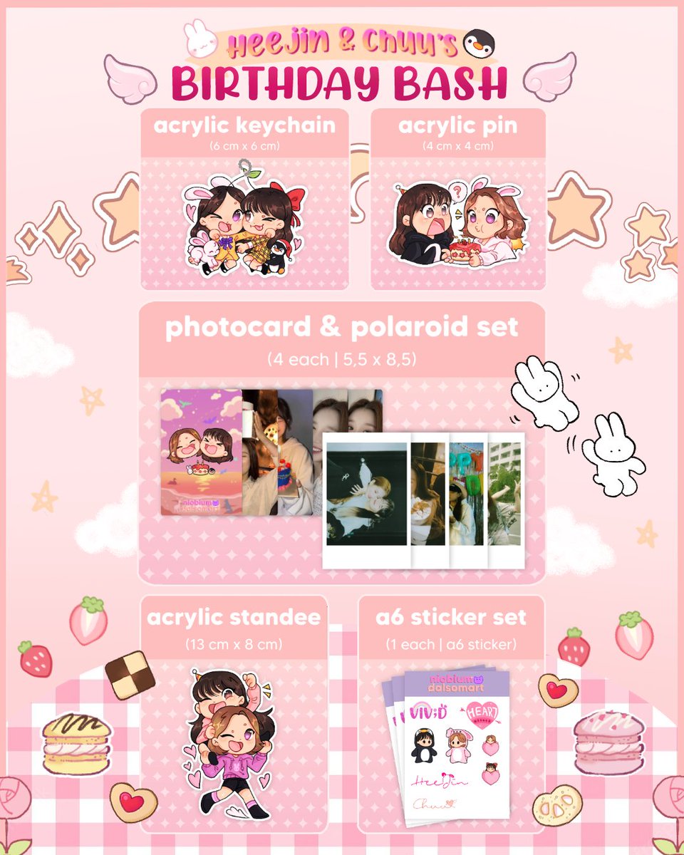 hyeaongie's tweet photo. 🎂 Heejin &amp; Chuu's Birthday Bash 🎂 made by @dalsomart &amp; @__niobium

Close: October 21st

🐧🐰 Link to order : https://t.co/4xsGv7oYDb
or you can dm me !!

🇮🇩 Based in Tangerang, INA https://t.co/cMPJh7yBfI