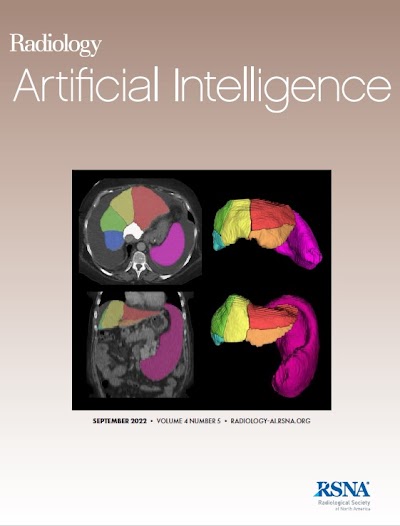 The September issue of Radiology: Artificial Intelligence is now online!  pubs.rsna.org/toc/ai/4/5  #Radiomics #AI #MachineLearning