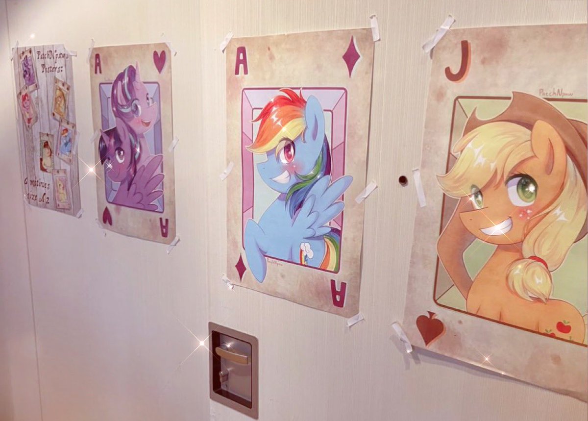 Hey frens, while I wasn't able to come to <a href="/PonyConHolland/">PonyCon Holland</a> physically, some of my goodies were~ please stop by table 6 (<a href="/PWhateverer/">PrinceWhateverer</a>'s residence) to check some of my posters and pins \(//∇//)\
Big thanks to my loyal minions <a href="/DeusNegotiator/">Deus</a> and <a href="/SaijSaij/">Saij</a>!