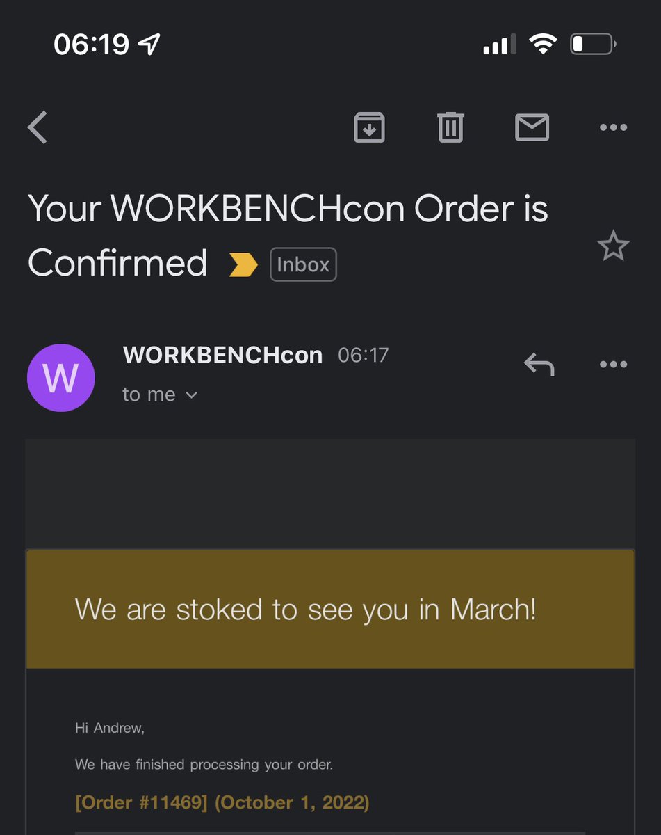 Going to <a href="/WorkbenchCon/">WorkbenchCon</a> !!!