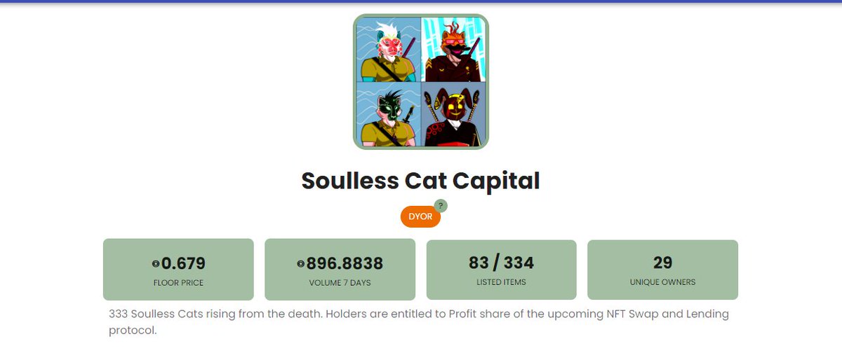 renamenft's tweet photo. Soulless Cat Capital - Scam collection. Care 

#solnft #solana #SolanaNFTs #SOL https://t.co/Mu1bgTaRXk