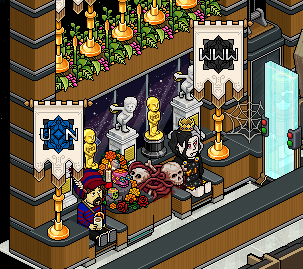 OfficialHabboUN's tweet photo. 👻 It's getting spooky here in base! Hope you are having a great weekend like us! 🎃 @Habbo #Habbo #HabboUN https://t.co/vkW4bZtpgQ