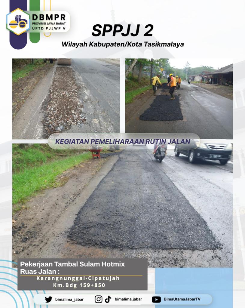 bimalima_jabar's tweet photo. Selamat Malam #Kawan5 👋
Berikut "Before - After" Pekerjaan Tambal Sulam Hotmix Oleh SPPJJ 2 Kab./Kota Tasikmalaya.
@ridwankamil
#dbmprjuara https://t.co/bnJkZru8ij