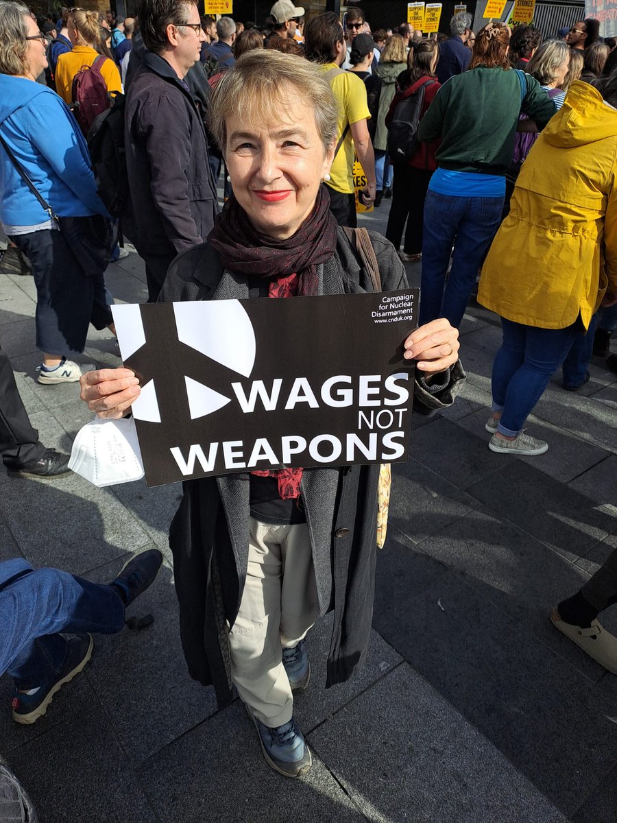 CNDuk's tweet photo. Crowds gathering at King's Cross for the #EnoughIsEnough rally as the @JustStop_Oil coalition gather in Westminster to call for urgent action on the #ClimateCrisis. CND says we need #WagesNotWeapons and #ClimateNotTrident. https://t.co/4ONXID9Du6