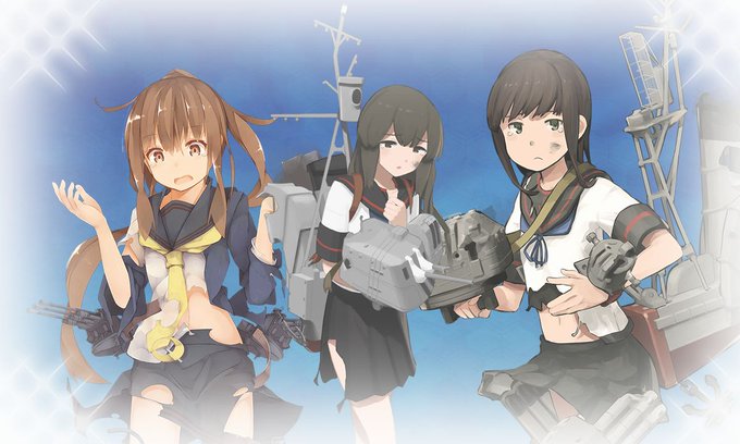 磯波ちゃんが立ち絵最前列なのに奥にいるように見えるトリプル中破 