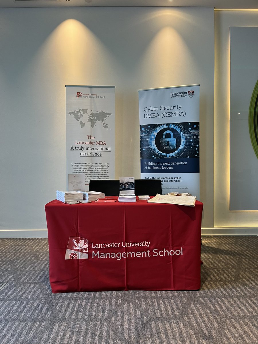 PeteLUMS's tweet photo. Come and meet me and @DrRobyn_Remke from @LancasterManage at @WorldGradSchool and @QSMBA_WorldTour London this afternoon. Find out about our excellent PG programmes including the MBA and the Cyber MBA. https://t.co/WRXW92GoDm