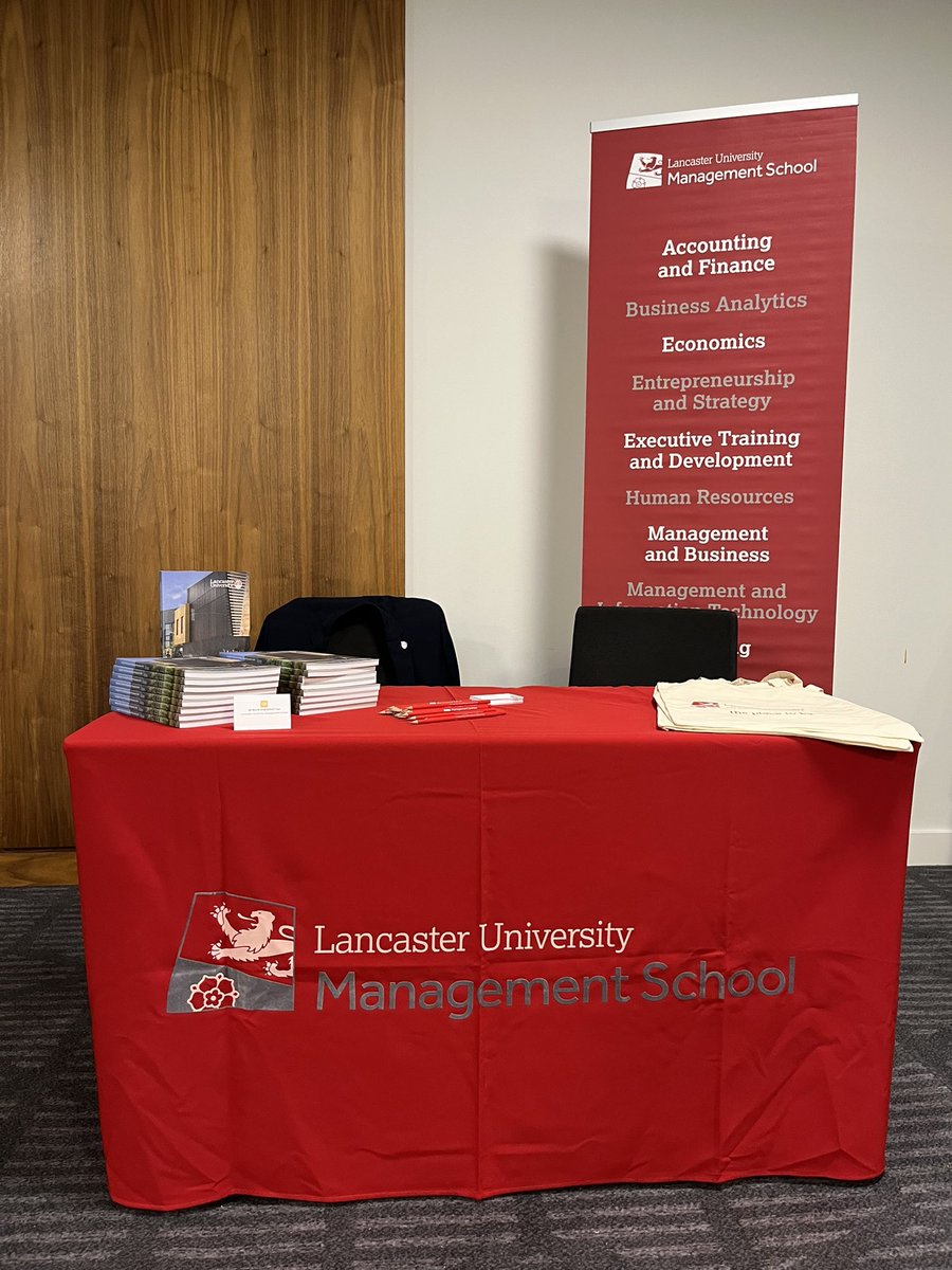 PeteLUMS's tweet photo. Come and meet me and @DrRobyn_Remke from @LancasterManage at @WorldGradSchool and @QSMBA_WorldTour London this afternoon. Find out about our excellent PG programmes including the MBA and the Cyber MBA. https://t.co/WRXW92GoDm