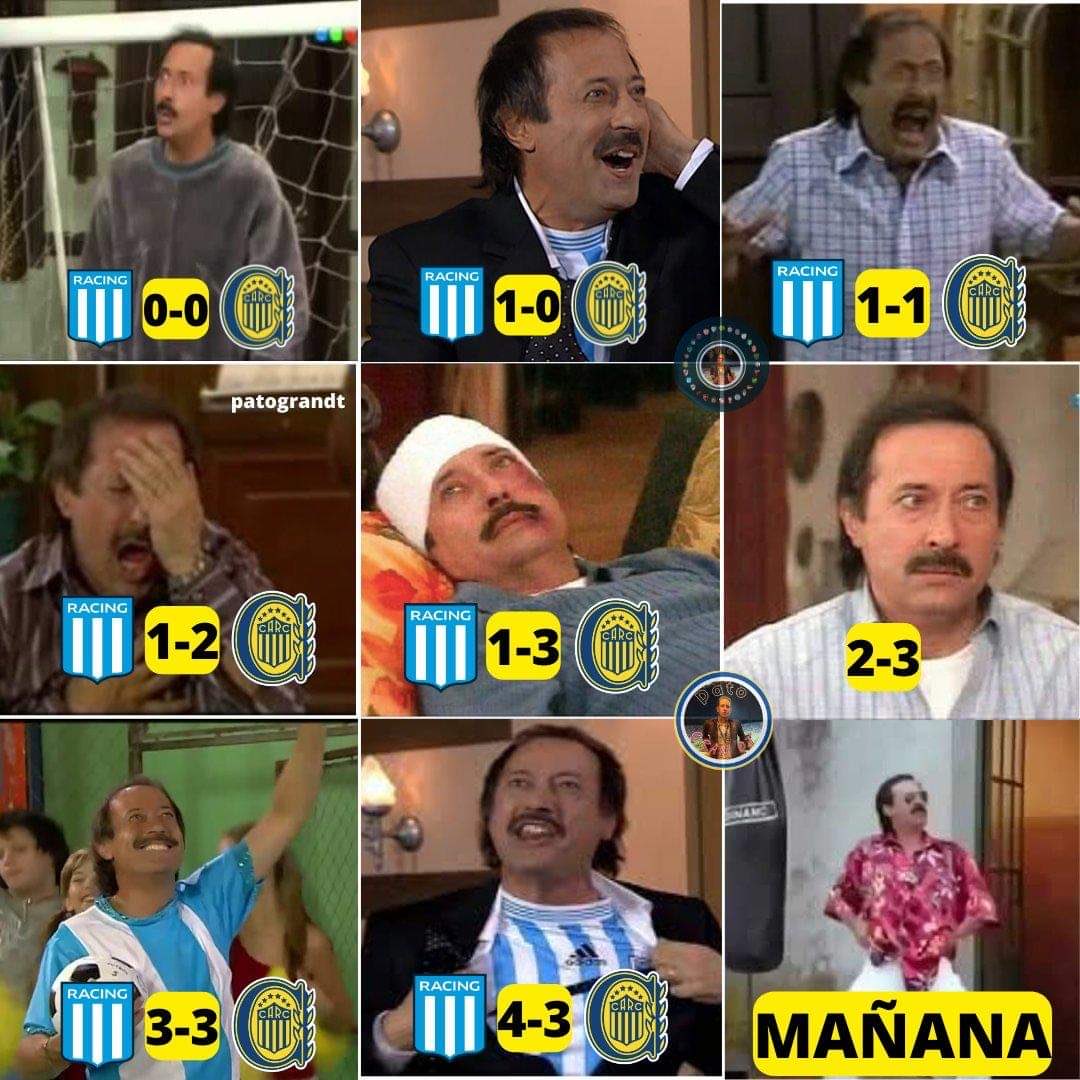 MUSEORC1903's tweet photo. Estado de ánimo según iba transcurriendo el partido 😜🫣���💪🏻#GanoRACING🎓 @MUSEORC1903 👕⚽️ https://t.co/pcKMUYa4du
