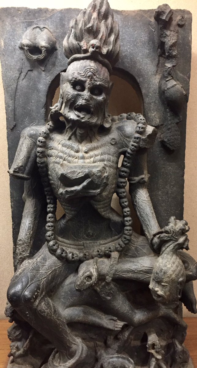 Chamunda Devi, 9th c CE, Found at Jajpur, Orissa. Clicked on 28/09 at Bhubaneshwar Museum