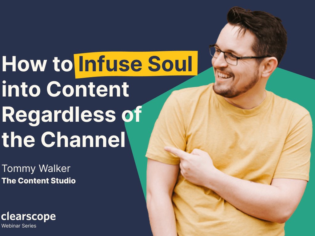 BarbShimasaki's tweet photo. @clearscope hosted Tommy Walker's presentation

"How to Infuse Soul into Content Regardless of Channel"

Soul???!!

I was all ears 
&amp; took a ton of notes . . .

@tommyismyname has A LOT to say about content but he boils it all down to these 3 axioms: https://t.co/sdHRqVeCnN