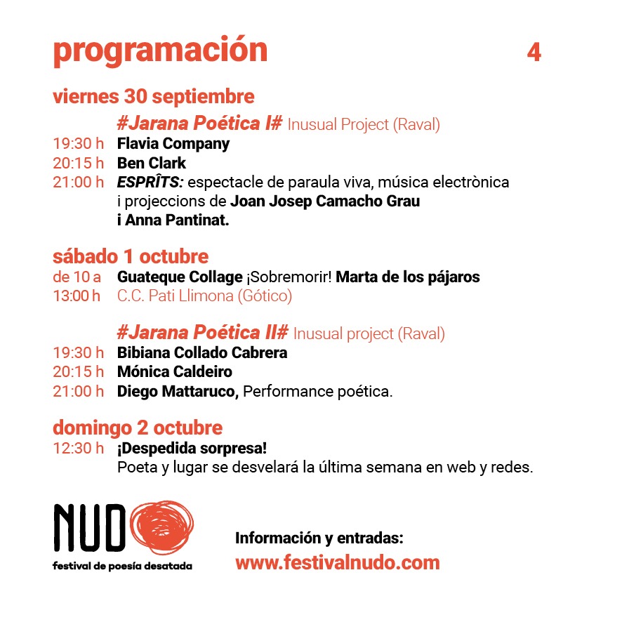 labellavarsovia's tweet photo. 🗓 AGENDA SEMANAL
S-1 (18h), Marta Sanz en #FLEM22 (Magaluf).
S-1 (19.30h), @BibianaCollado en Inusual Project @nudofestival (Barcelona).
X-5 (20h), @sherreraperalta en @enclavedlibros (Madrid) con @AlmudenaVido.
J-6 (20h), Marta Sanz en @SalvajesLibros (Villaviciosa de Odón). https://t.co/tgB7KkN716