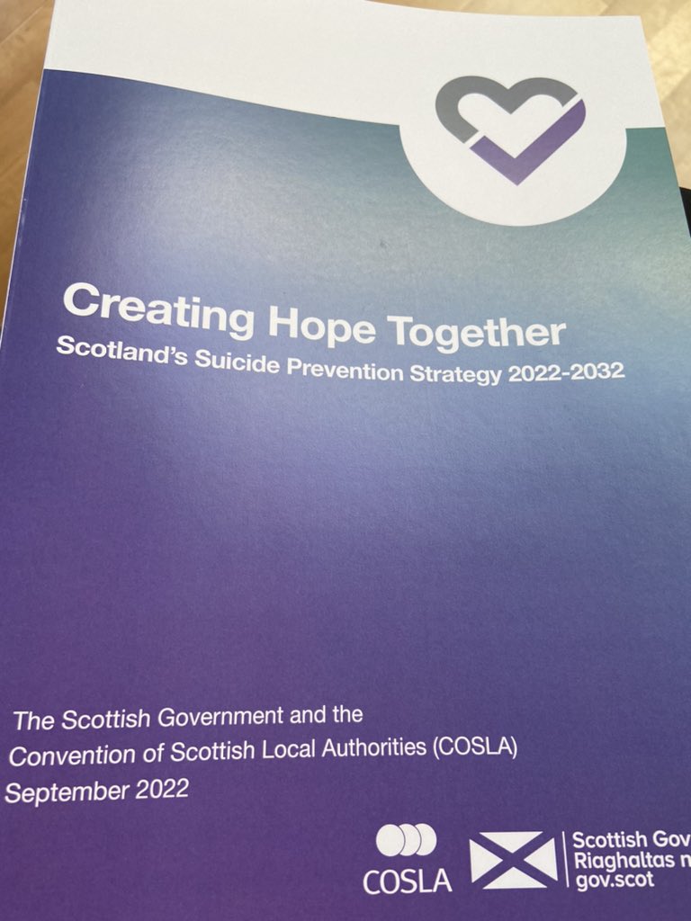 At the launch of the new joint Scottish Government & COSLA Suicide Prevention Strategy for Scotland - Creating Hope Together #unitedtopreventsuicide #everyonesbusiness #creatinghopetogether