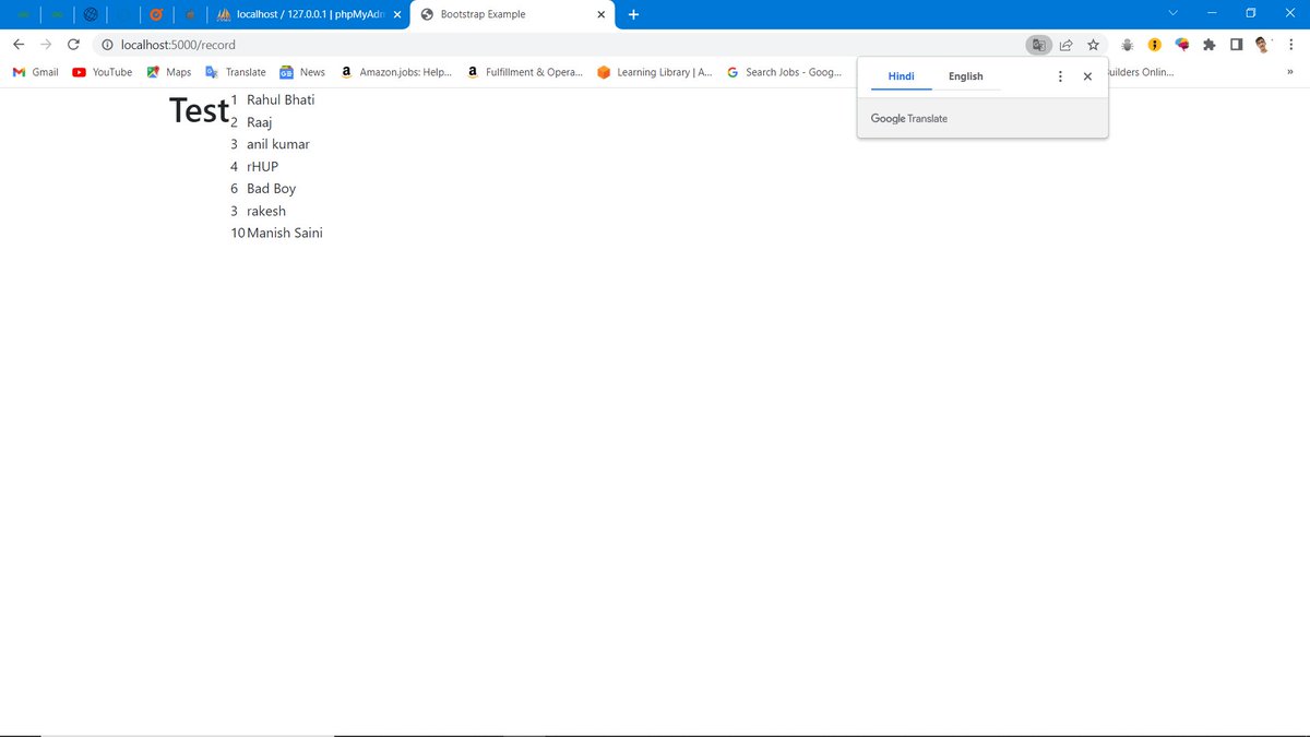 rahuldotsol's tweet image. Day 9 Displaying Data In Pug file after Passing data to Pug file.
  
#30dayofcode #30dayofdev #30dayofweb #NodeJS  #webdevelolment #webdev #expressjs #pug #backend #fullstackdeveloper #frontenddev #100daysofcoding #webdevelopers #MySQL #databases