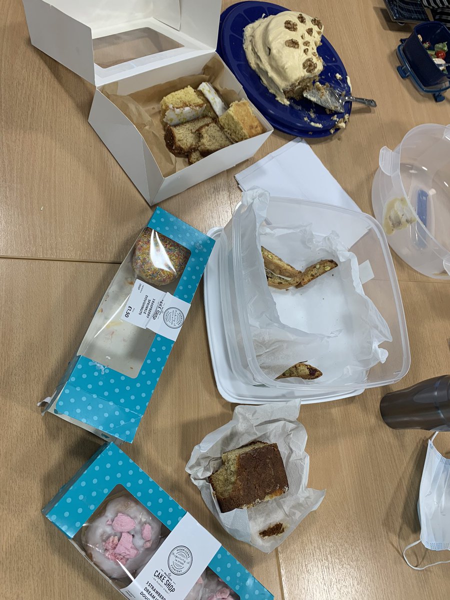 Florence_Doc's tweet photo. Courageously battled multiple barriers to successfully hold the first Stoke #coffeeandagas of the academic year. Forgot to take the socials friendly image of the cakes beautifully presented earlier, but the end effect is the same @Anaes_Trainees #wellbeing https://t.co/4f7w6dcDYH