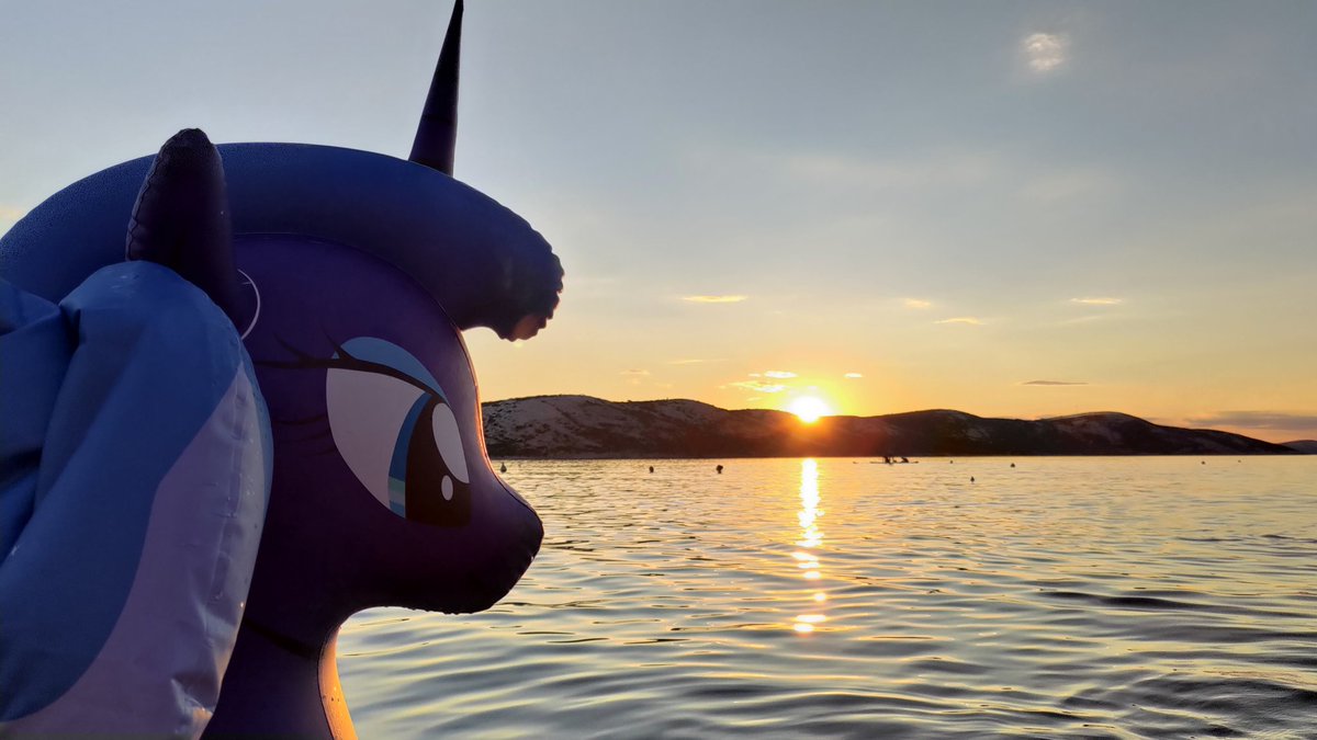 RaelegP's tweet photo. Few pictures from this year holidays , i visited wonderfull isle of Pag and with me was there inflatable pony princess Luna https://t.co/YpuJ2UlB8L