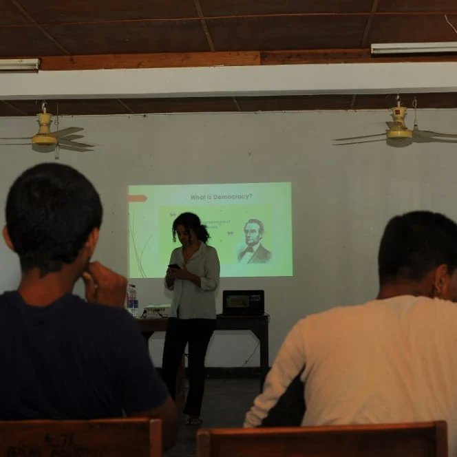 DGISriLanka's tweet photo. We facilitated sessions on Political &amp; Legal Advocacy and #Democracy &amp; Citizenship Edu. for the The Kamam Folk High-School which is a program administered by the National Council of the YMCAs of #SriLanka. (1/2)
 #lka #humanrights #education https://t.co/vyEHKQ6jbA