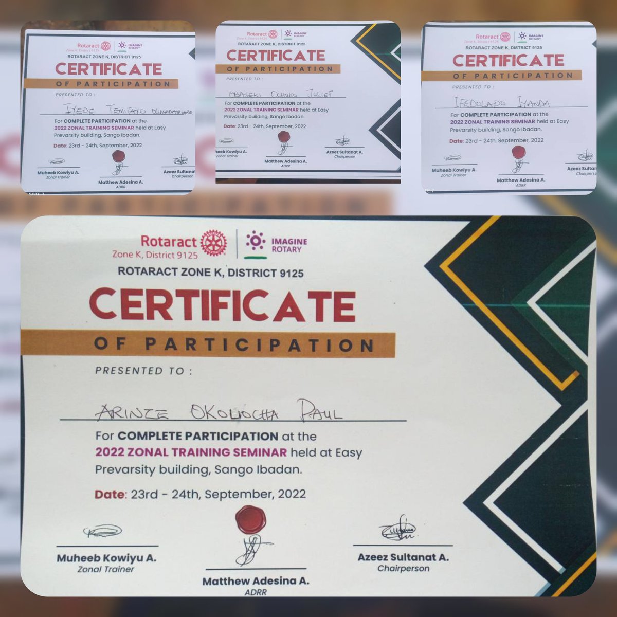 RotaractUch's tweet photo. @raczonek organized a 2-day Zonal Training Seminar that was held on the 23rd-24th of September 2022 and Rotaractors from the club were in full-fledged attendance. It was an enlightening occasion in its entirety. It was a pleasure.
#Rotacare https://t.co/mMHe1CUHtO