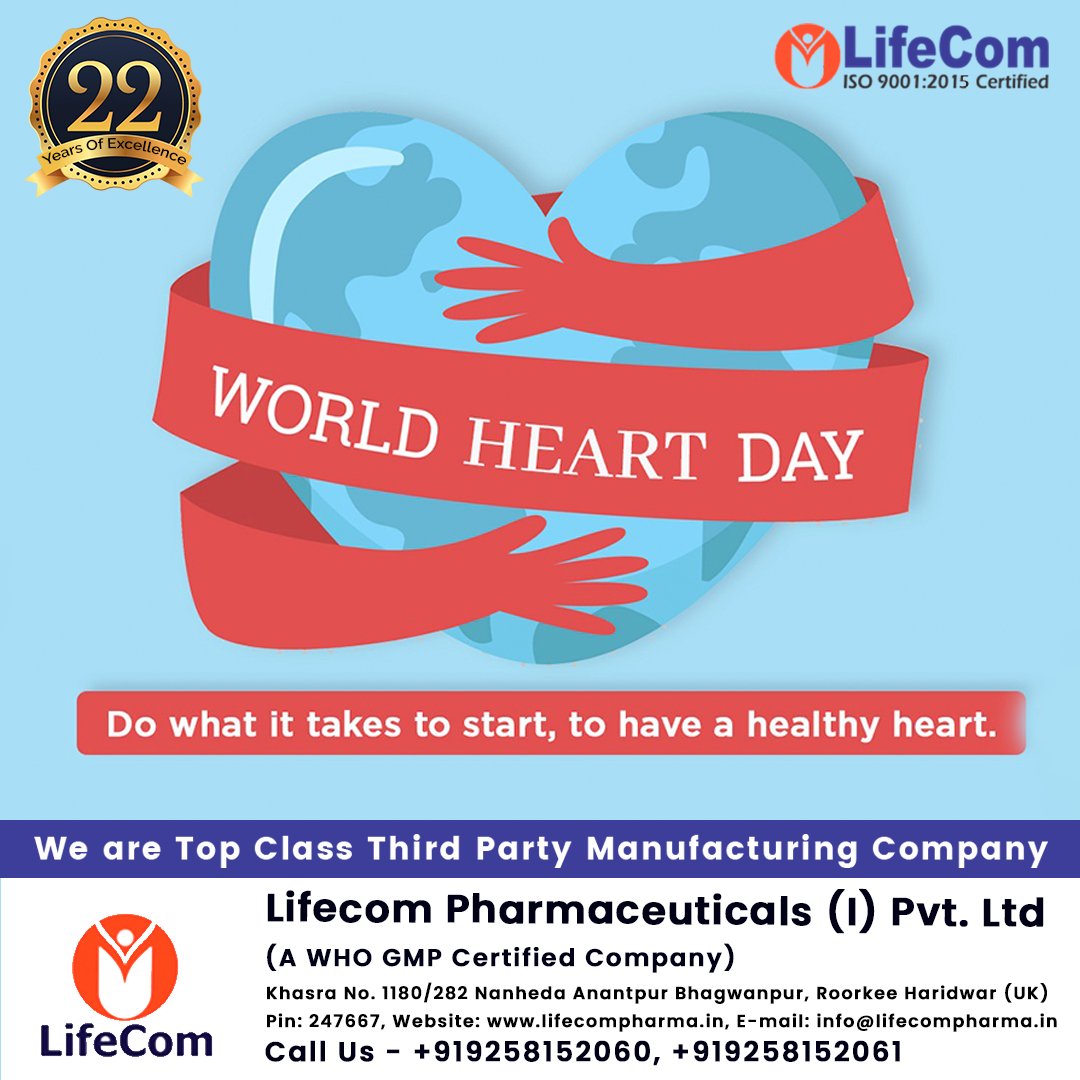 LifecomPharma's tweet photo. World Heart Day (29 September) is an opportunity for everyone to stop and consider how best to use ❤️ for humanity, for nature, and for you.

#worldrestartaheart #worldrestartaheartday #WorldRestartAHeart #worldhartday #worldhealth #WorldHeartDay #worldheartday #worldheartday21 https://t.co/FntsvizLCQ