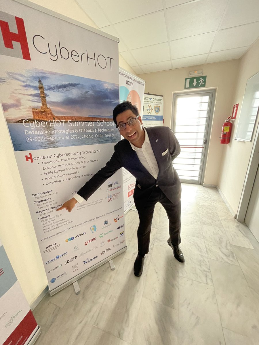 sotirisioannidi's tweet photo. Mr. Tejas Patel, @DARPA Program Manager, giving the keynote talk on “Cyber Hunting at Scale” at #CyberHOT 2022 https://t.co/Ze5KVN3y6a