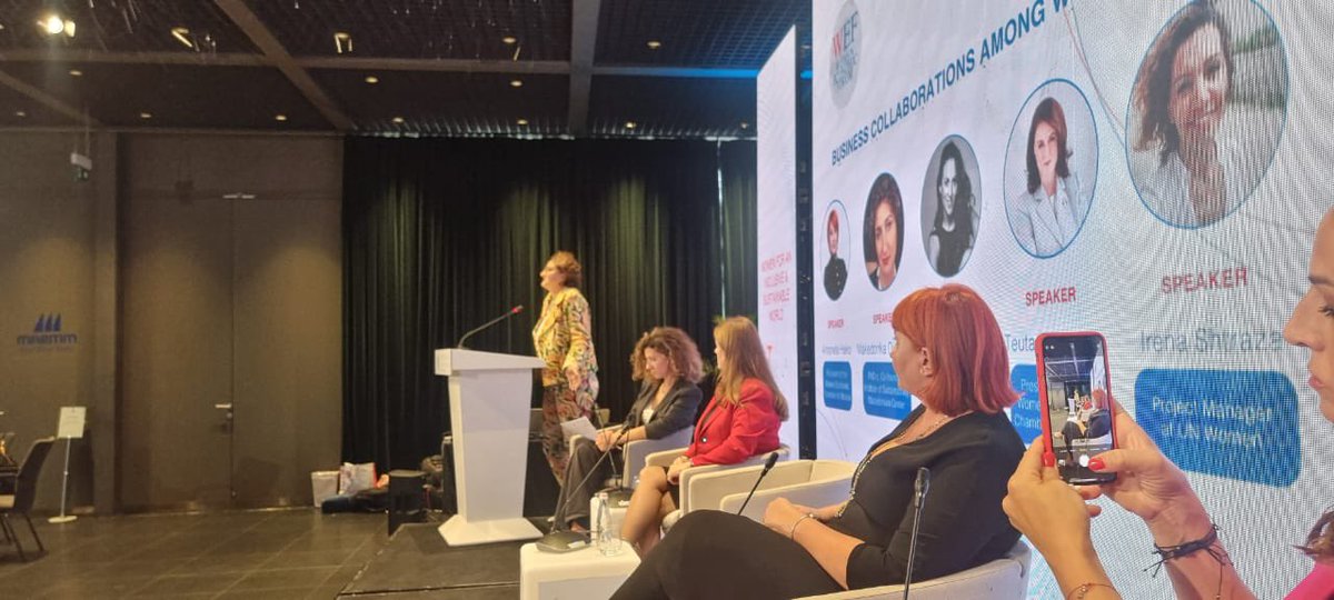 The Women Economic Forum (WEF) Balkan in 🇦🇱 jointly with @G100wefleaders . Honored to be in the panel Business collaboration among women in the region. I emphasized the need of having digital skills to start and to grow businesses. @rccint @wit_kosovo #womenempowerment