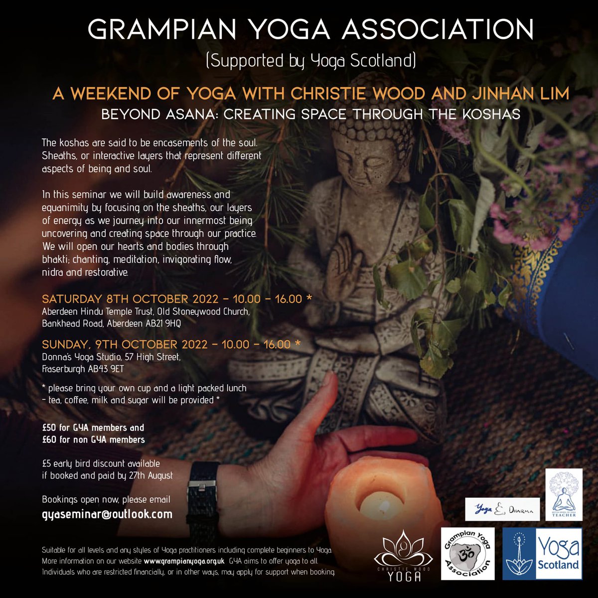 Saturday 8th October - join us for a beautiful seminar with Christie &amp; Jinhan!❤️