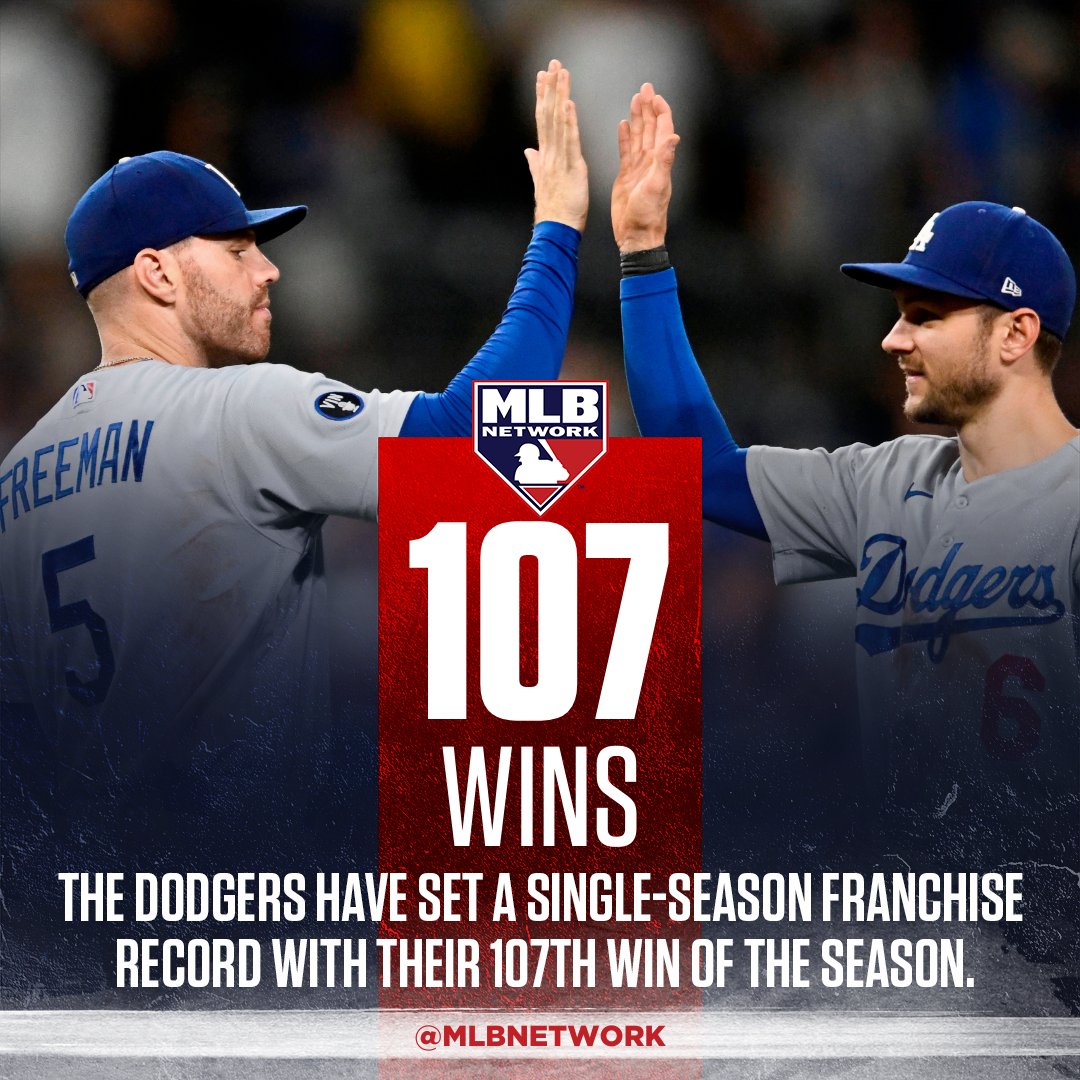 MLBNetwork's tweet photo. A FRANCHISE RECORD.

@Dodgers | #AlwaysLA https://t.co/RapjqBvyLZ