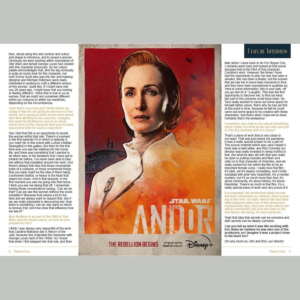 Clairebueno_'s tweet photo. Rebel with a cause. Truly thrilled to have @StarWarsUK Mon Mothma, actress Genevieve O'Reilly gracing our cover. Genevieve reprises the role of the Senator in Disney's #Andor. https://t.co/lnTlC5e9HZ
Heartfelt thank you to Personal PR
#starwars #monmotha #interview https://t.co/QmoBiO0E1D