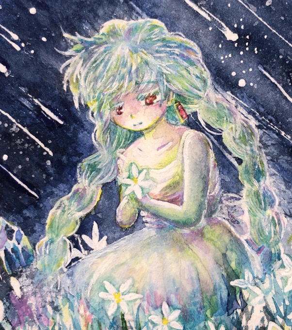 沢山見ていただきありがとうございます!彼女の顔が決まらず苦戦して何度も描き直しましたがこれだっていう表情を上手く出せた気がしますので拡大版もあげときます 