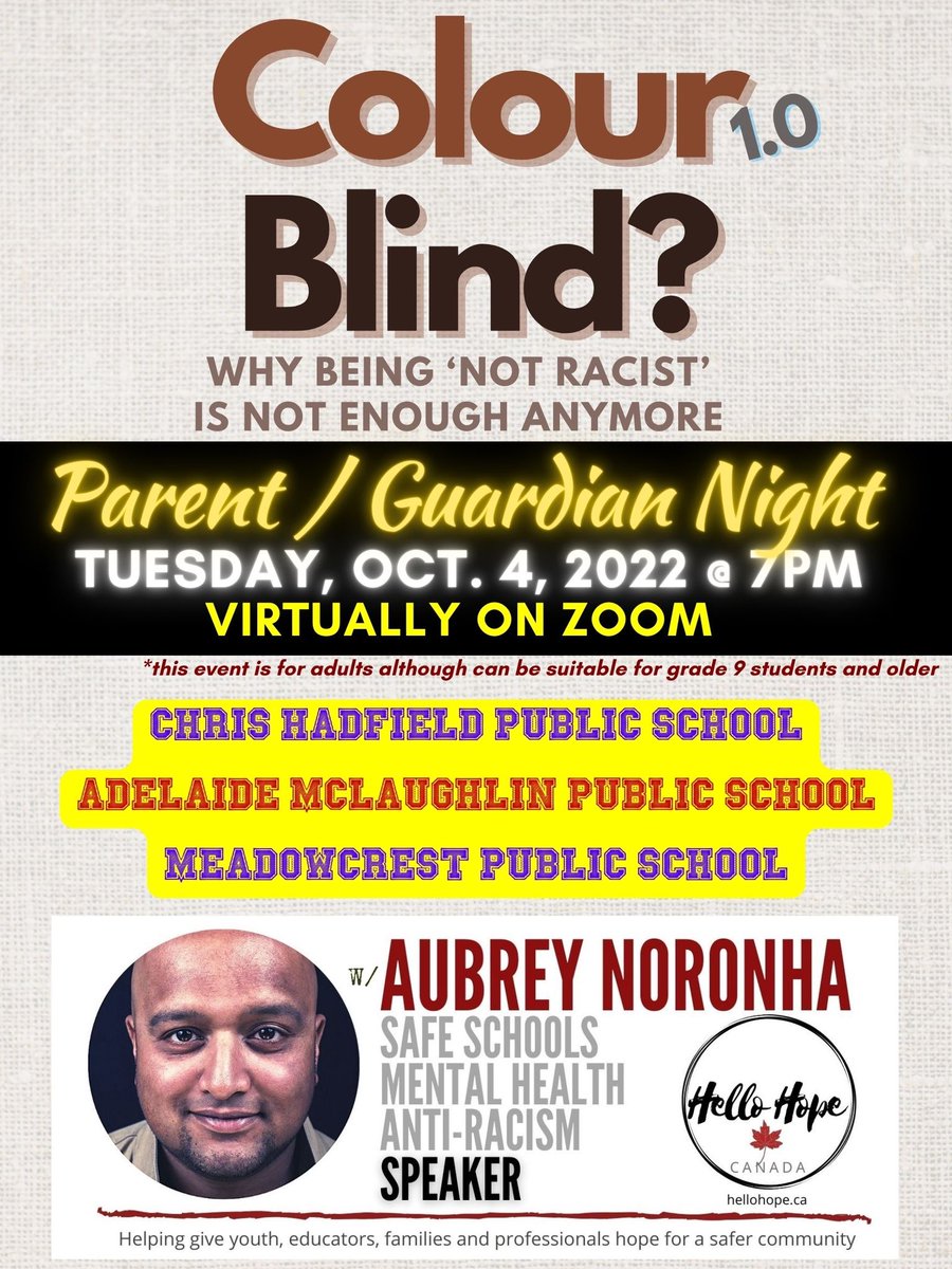 VIRTUAL PARENT / GUARDIAN NIGHT <a href="/DDSBSchools/">Durham District School Board (DDSB)</a> <a href="/ChrisHadfieldPS/">Chris Hadfield PS</a> <a href="/adelaidemc1/">AdelaideMcLaughlinPS</a> <a href="/MeadowcrestPS/">Meadowcrest P.S.</a>. DM if you want the link :)