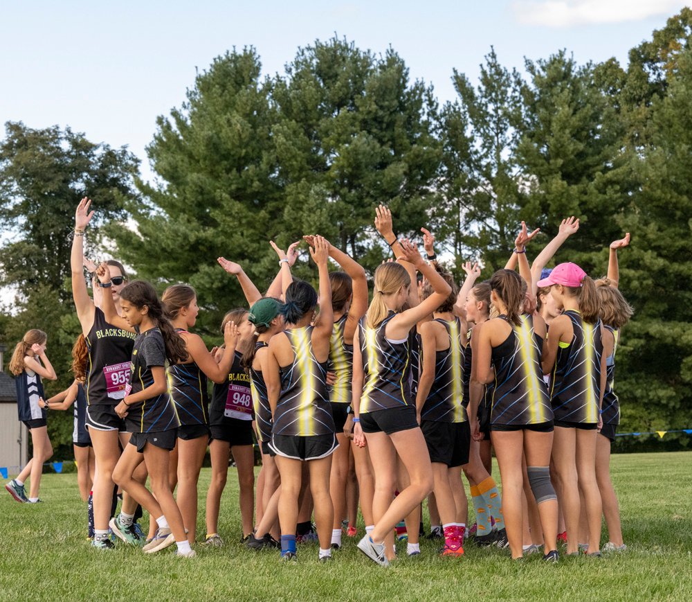 BMS Cross Country--Yesterday was a great day for running! The Blacksburg Middle School Girls beat out Christiansburg, Bland, Auburn, and St. John Neumann at the home meet yesterday. 7th grader, Lola Olsen, placed 3rd overall.