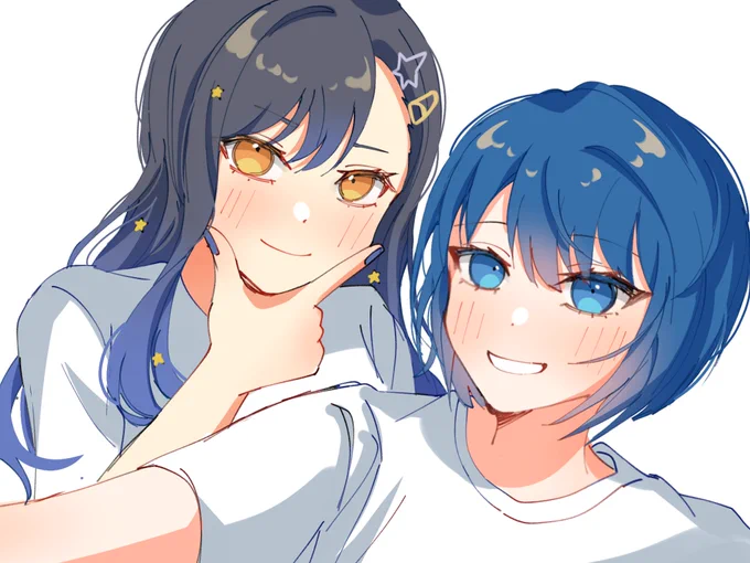 杏ちゃんと遥ちゃんの中の人の自撮りが可愛すぎる#prsk_FA 