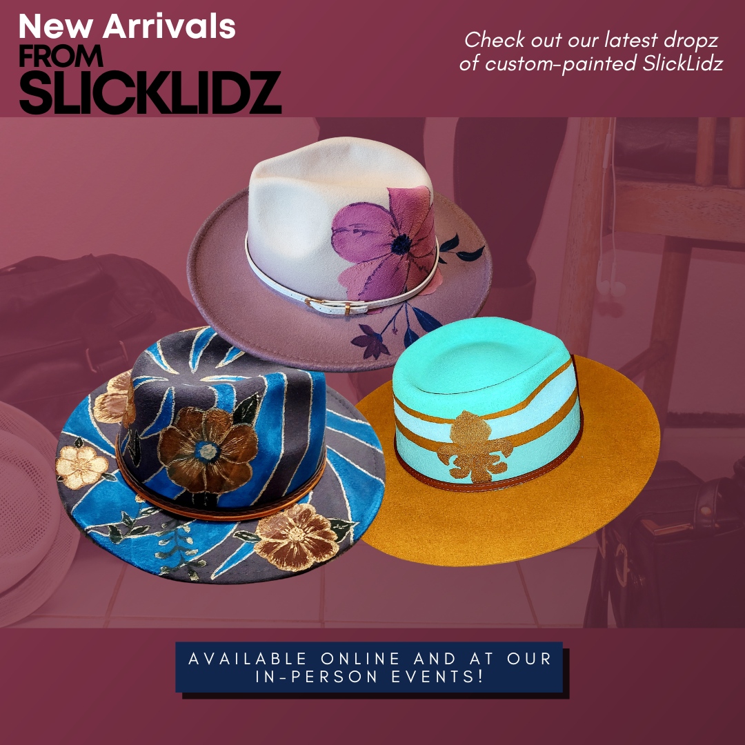 Check out all of our new arrivals, including SlickLidz, SlickSocks, SlickTies, and more! Available through our SlickLidz shop or at one of our in-person events!
.
.
.
#product #events #GA #ArtsDistrict #Artistic #Art #Downtown #DowntownFashion #Georgia #Atlanta #Savannah #Eas...