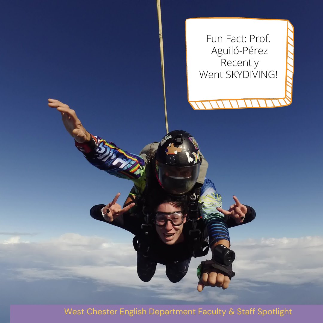 It's faculty profile Thursday! This week, check out how <a href="/ProfEmilyAguilo/">dr. emily aguiló-pérez (ella/she) 🇵🇷 👩‍🏫🧙‍♀️</a> does serious research about Children's Lit (and Barbie!) and learn about her awesome aerial adventures!