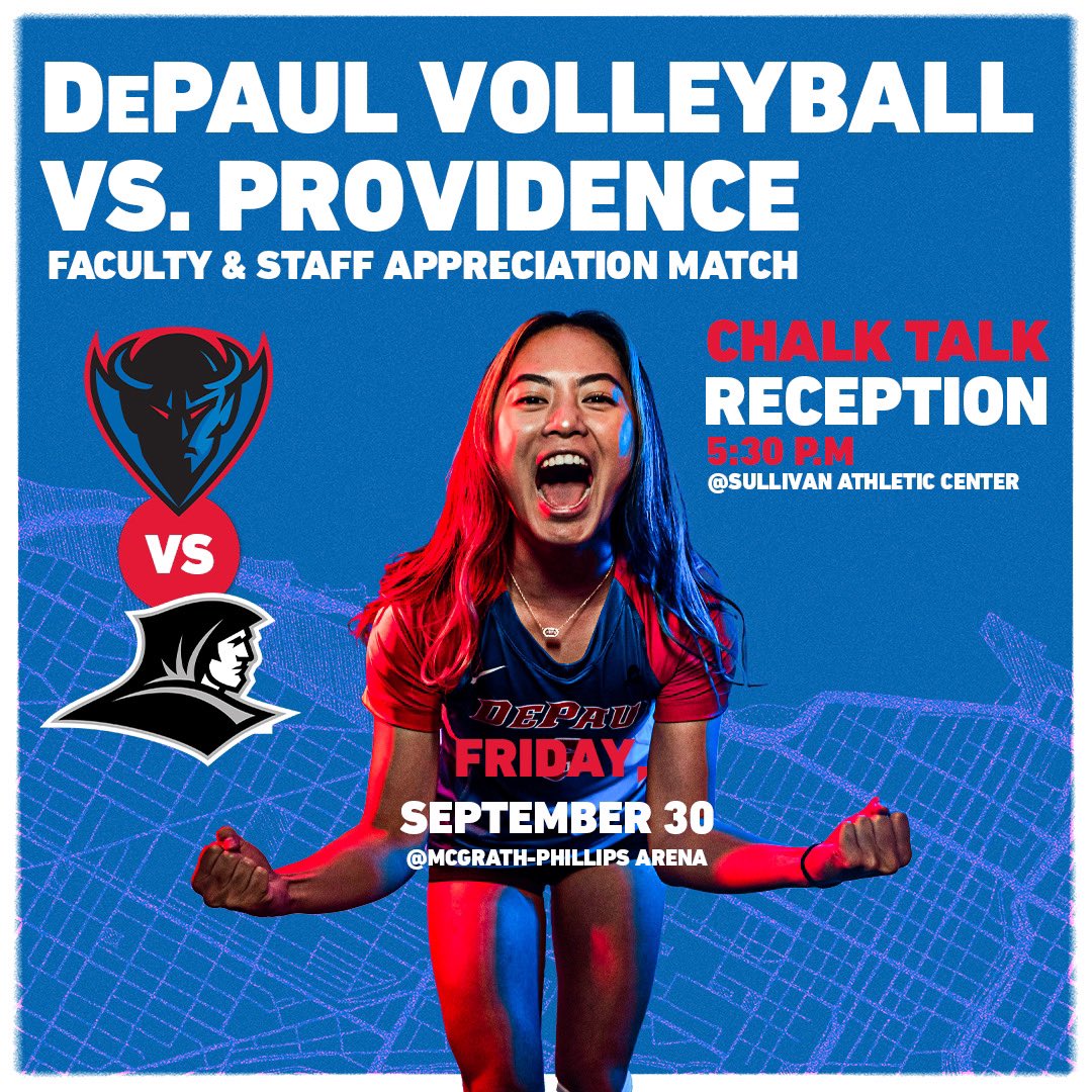 We’re excited to host our <a href="/DePaulU/">DePaul University</a> Faculty &amp; Staff at Friday night’s match! 

All faculty &amp; staff can claim their four (4) complimentary tickets here: bit.ly/3UOqIw1

🔵😈