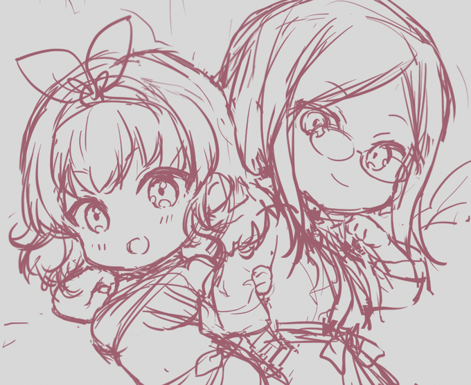 束の間のらくがき…(今年の夏水着描いてなかったなあと) 