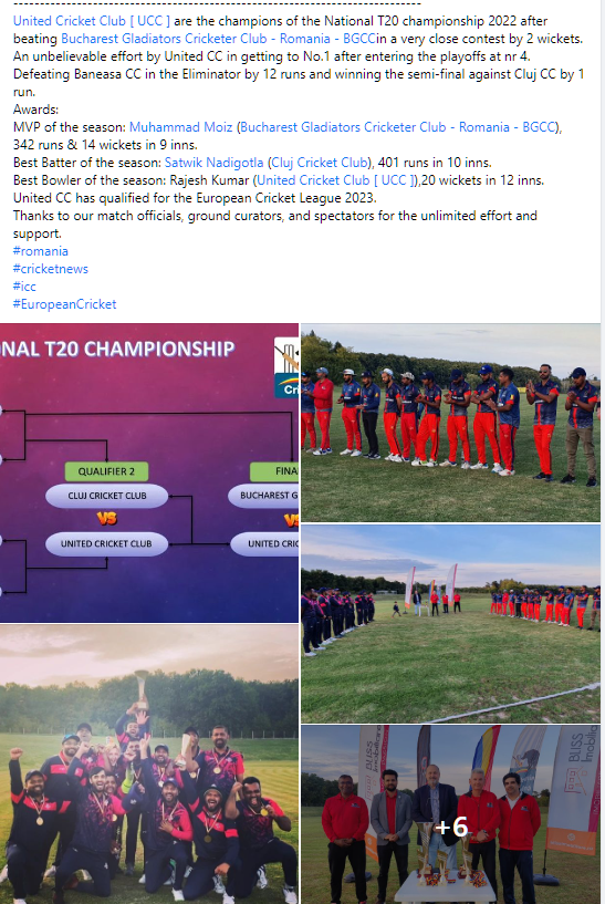 Federatia Romana de Cricket (Cricket Romania) tweet media