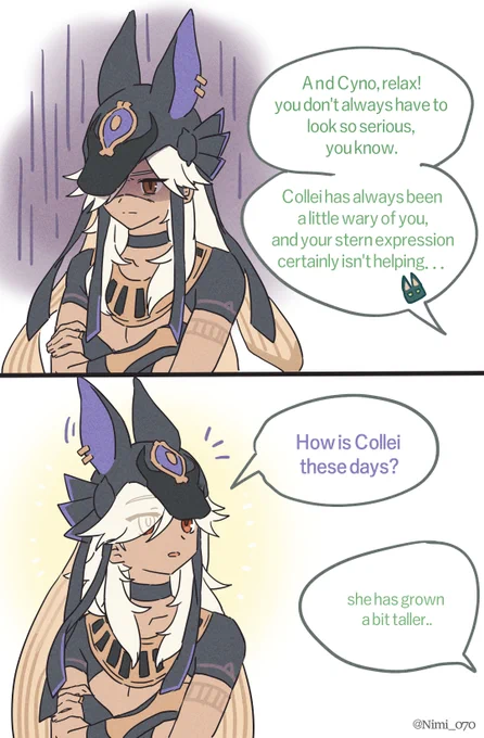 3.1 Spoiler❗️

なんか…コレイの話が出ると気持ちよくなるセノ…😙

#セノコレ #cyllei #cyno #collei #GenshinImpact #原神 