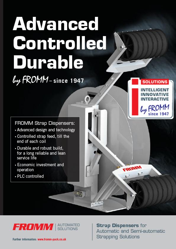 FrommPackUK's tweet photo. Advanced. Controlled. Durable. FROMM strap dispensers for automatic and semi-automatic strapping. https://t.co/veMJrLGKdu #plasticstrapping #frommuk #packagingsolutions https://t.co/7rvXSzEqU4