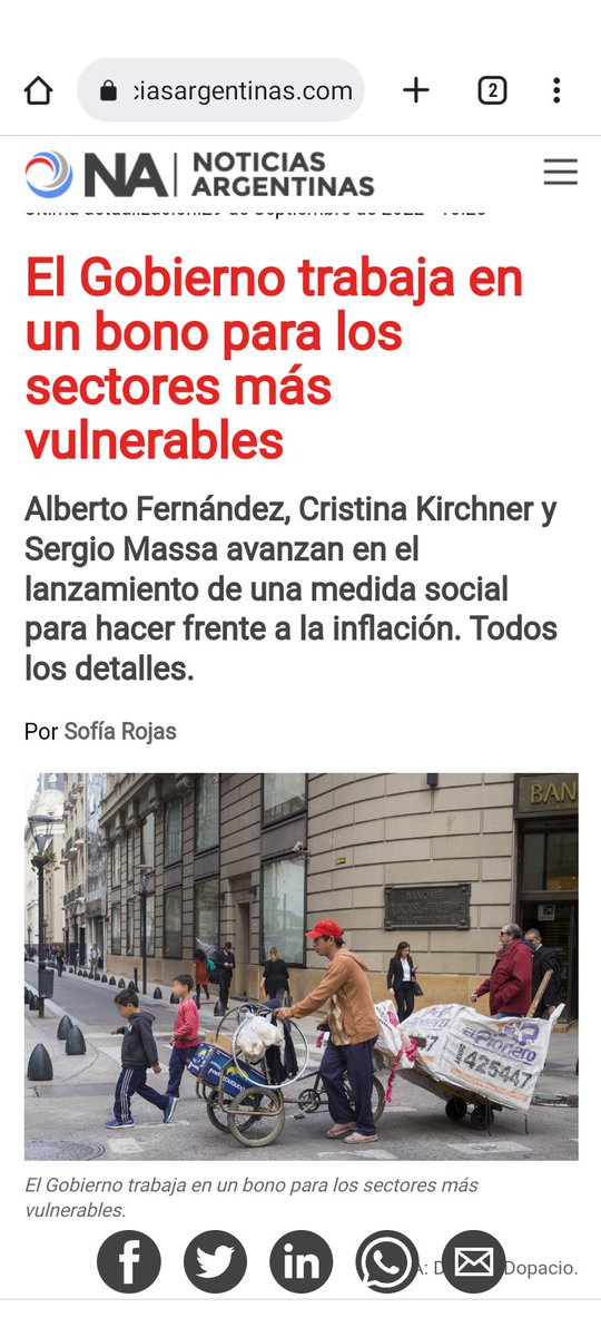 Un poco tarde, los números del INDEC son muy claros y siempre son los mismos los postergados