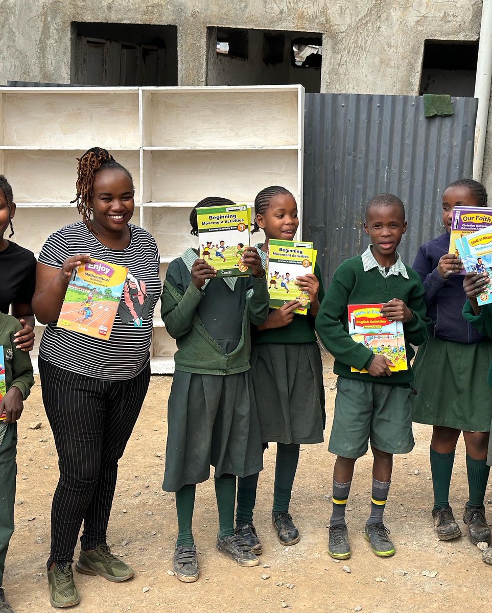 lalhschke's tweet photo. One milestone,DONE ! 🥳 Grade 4,3 and PP1 now have access to textbooks  which is a huge achievement for the #wezeshamaktaba initiative which aims to equip all grades at @beckyschoolcenter with CBC textbooks and storybooks .Asante sana #rafikizaLalhschke https://t.co/9SVzezyNEy