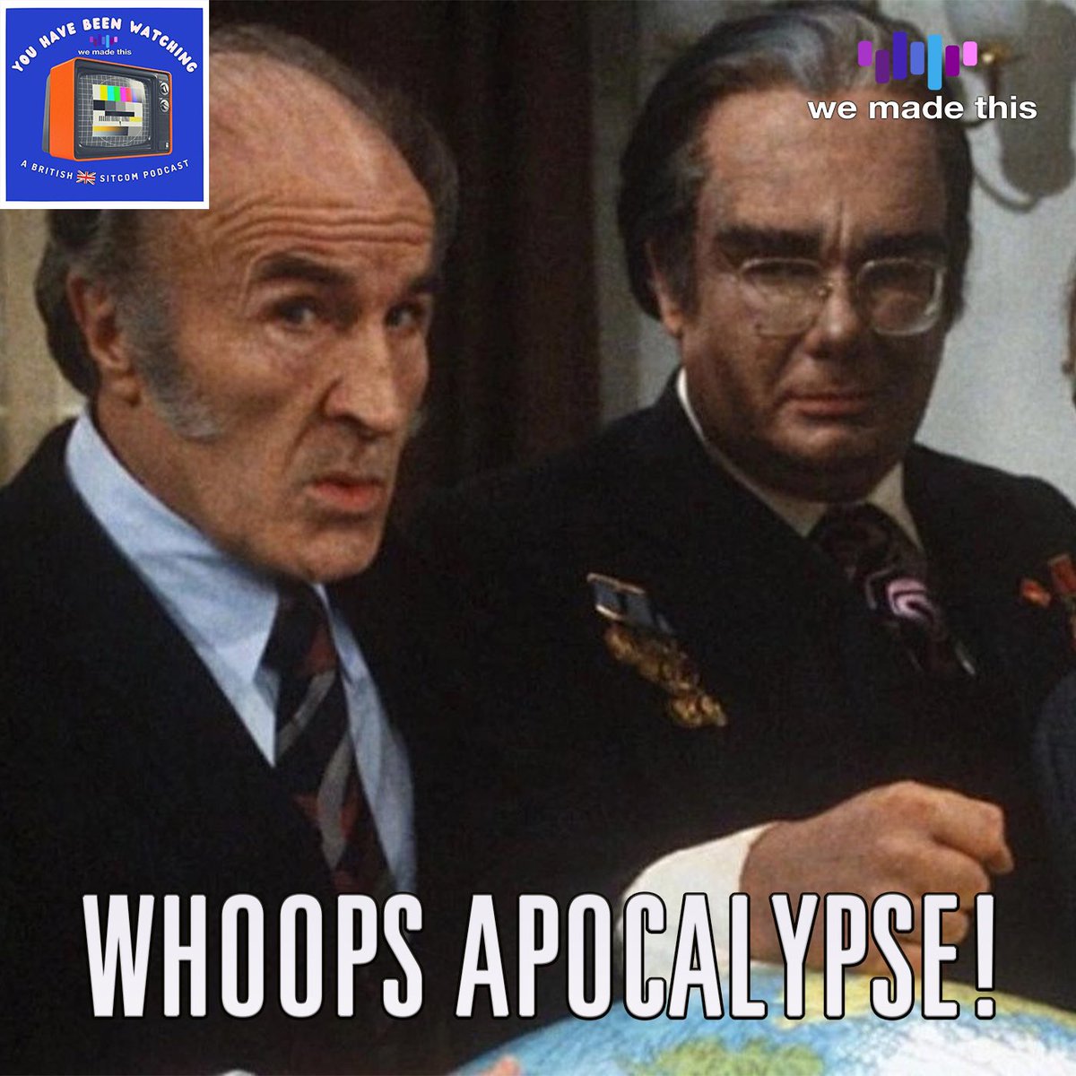 atthebritpics's tweet photo. This week’s episode of #YouHaveBeenWatching celebrates 40 years of David Renwick & Andrew Marshall’s #WhoopsApocalypse.
With idiots like this in charge (not just @ajblackwriter & @Forducks), the world really is doomed.
Listen and subscribe here: https://t.co/cnvsQBNpPL https://t.co/ODOnDjAB1z