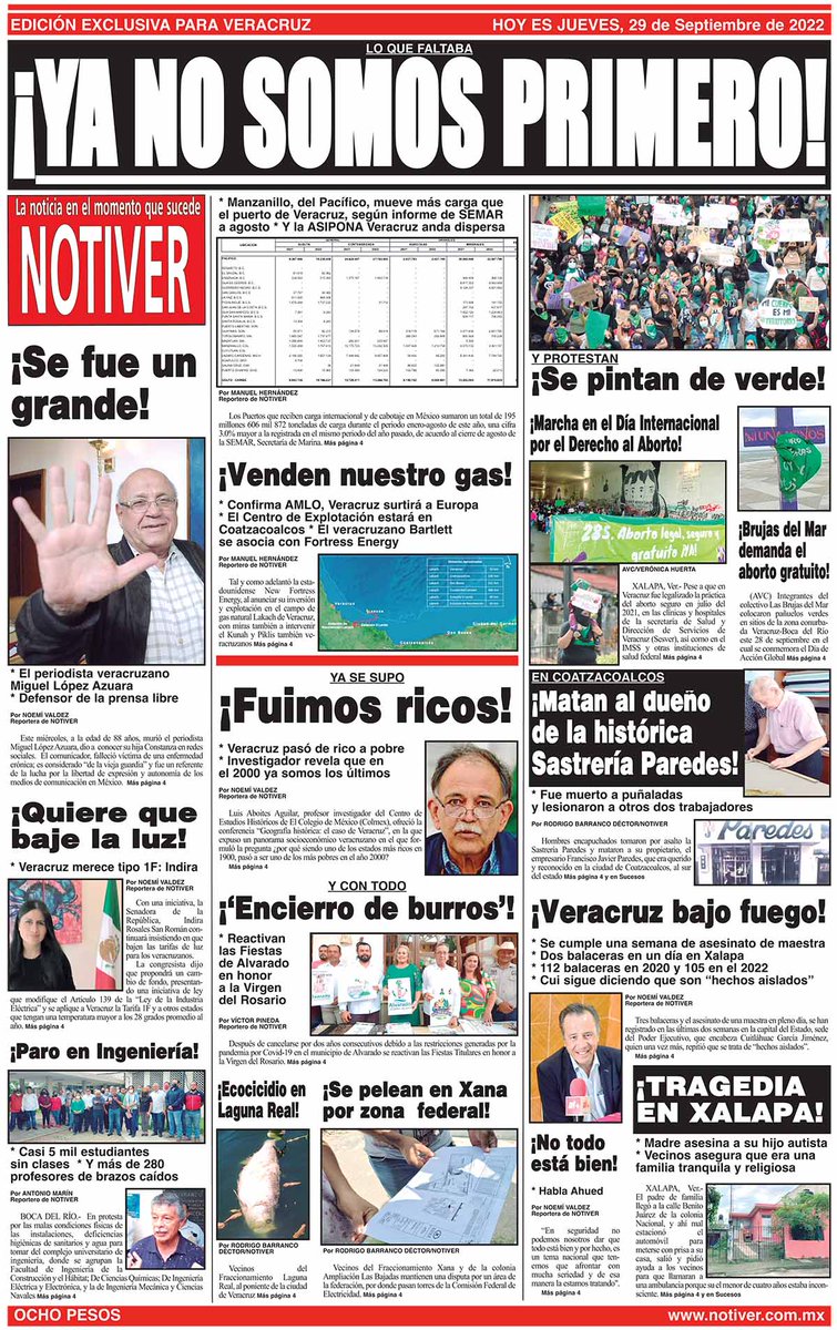 NOTIVER's tweet photo. O QUE #FALTABA
#MANZANILLO DEL #PACÍFICO #MUEVE #MÁS #CARGA QUE EL #PUERTO DE #VERACRUZ SEGÚN #INFORME DE #SEMAR A #AGOSTO
Y LA #ASIPONA VERACRUZ #ANDA #DISPERSA https://t.co/qnkzJYYgmV