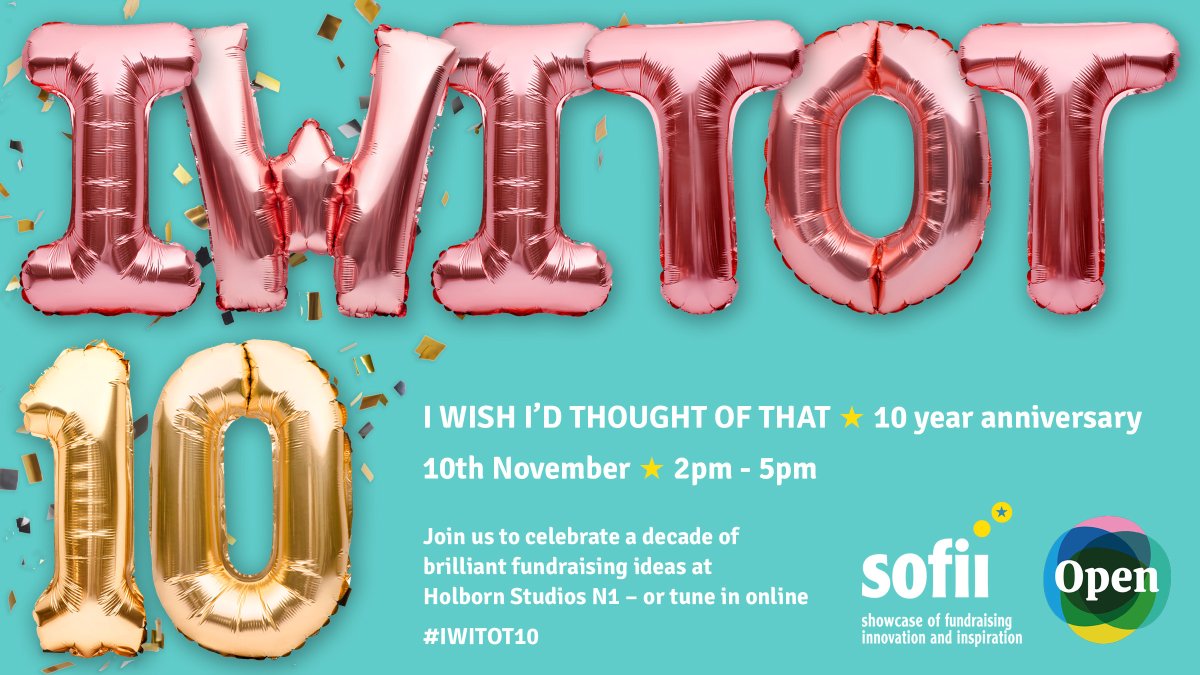 Open I B Corp (@lifeatopen) on Twitter photo Oh how time passes by… 10 years already?!
We are hosting a hybrid celebration for our I Wish I’d Thought of That (IWITOT) 10th anniversary on the 10th of November with our incredible partner <a href="/SOFIIisHOT/">The SOFII team</a> at Open's home, <a href="/HolbornStudios/">Holborn Studios</a>!
Buy your 🎟️now: bit.ly/3E4eYjo Oh how time passes by… 10 years already?!
We are hosting a hybrid celebration for our I Wish I’d Thought of That (IWITOT) 10th anniversary on the 10th of November with our incredible partner <a href="/SOFIIisHOT/">The SOFII team</a> at Open's home, <a href="/HolbornStudios/">Holborn Studios</a>!
Buy your 🎟️now: bit.ly/3E4eYjo
