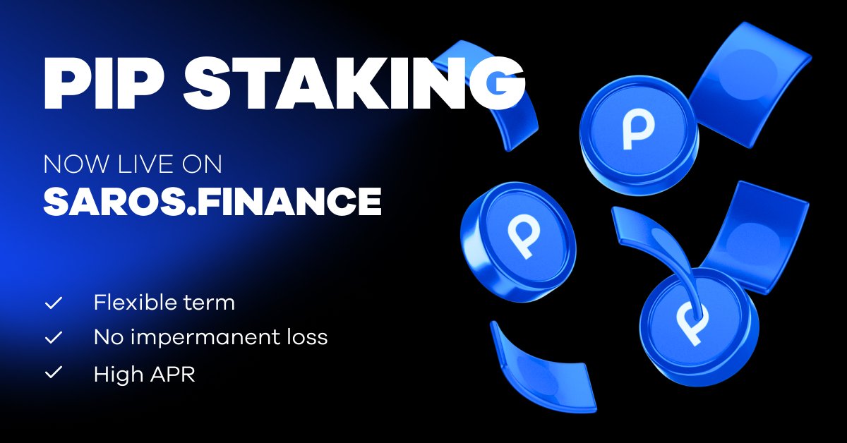 getpipcom's tweet photo. PIP Staking Pool is now available on @Saros_Finance 💎

You can just stake your $PIP Tokens with

✨ Flexible term
✨ No impermanent loss

Follow how to stake PIP  guide to learn more
👉 https://t.co/FwBkL3ZP57
👉 https://t.co/MRRAFYNF4p https://t.co/AuhIpLh8E8