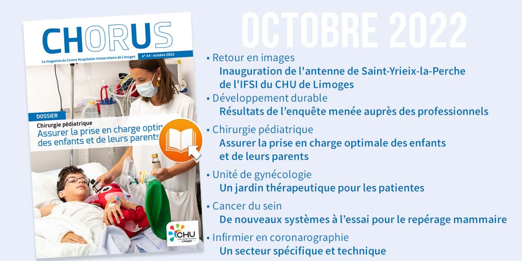 CHULimoges's tweet photo. Découvrez la prise en charge optimale des enfants et de leurs parents en chirurgie pédiatrique dans le dernier numéro de Chorus, le magazine du #CHULimoges.
https://t.co/QK47vxdaQi https://t.co/Grg6zgifyx