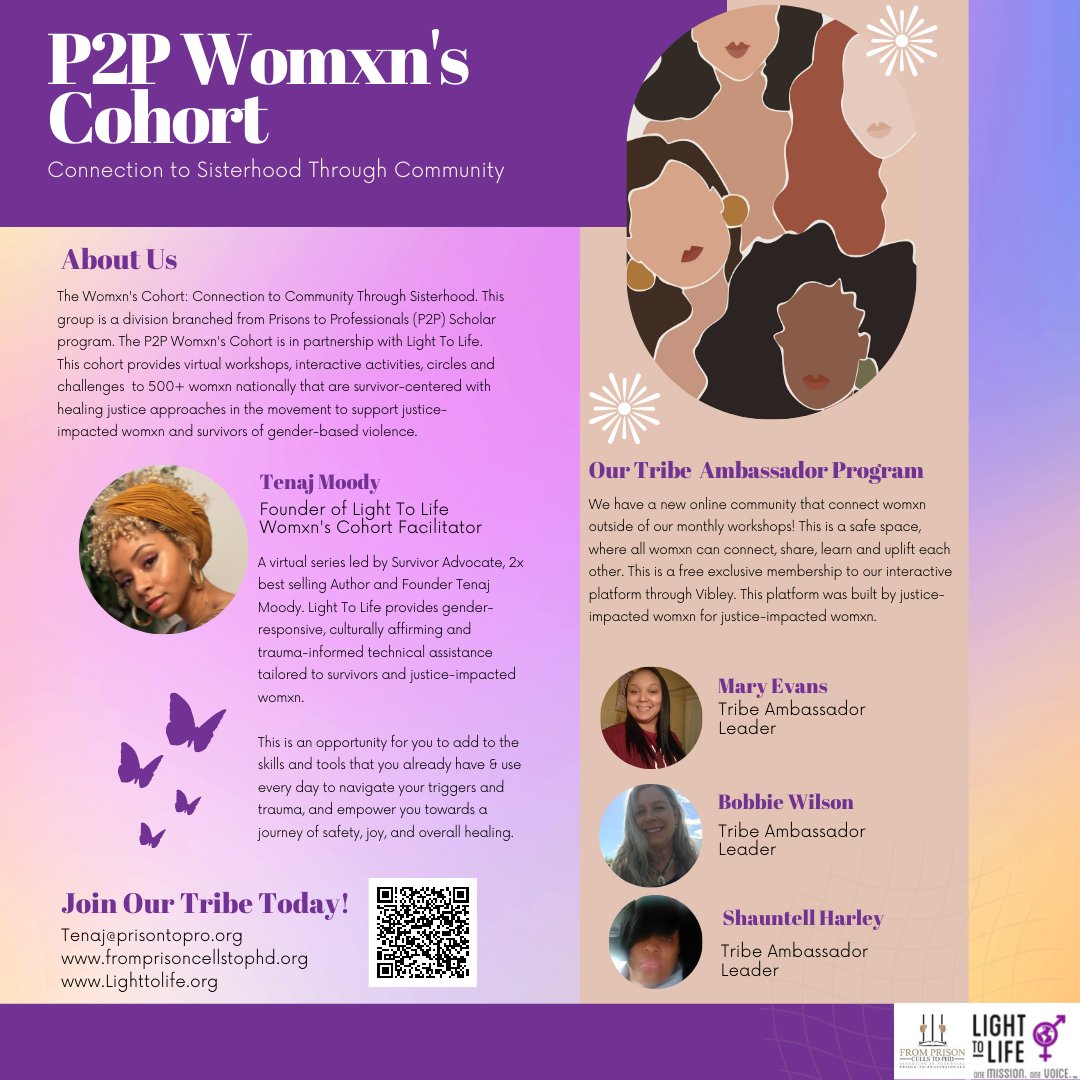Dr_Andrisse's tweet photo. Assemble The Tribe! You're invited to join the The Womxn's Cohort online community through Vibley! This group is an extension of #P2P Womxn's Cohort in partnership with Light To Life. Join the Tribe today: https://t.co/XAamIhBREW #LightToLife https://t.co/r0MqCcbTSi