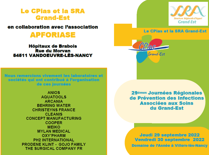 ars_grand_est's tweet photo. Ouverture @ars_grandest des 29èmes journées régionales de #prévention des #infections associées aux #soins organisées par #CPias #GrandEst et @SRA_Grand_Est
🤝 2 jours d’échanges autour de la #prévention du #risque #infectieux en #ESMS et la maitrise des #BHRe
#qualité #JRPIAS https://t.co/Q1SOIl2TPY